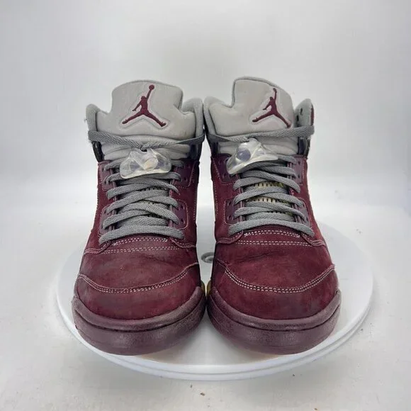 Nike Air Jordan 5 Retro LS Men Size 8.5 314259-602 Burgundy Graphyte Silver Shoe - Picture 3 of 16